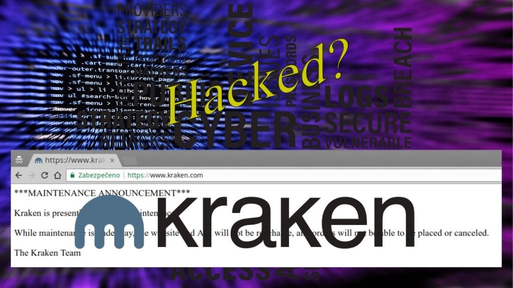 Kraken.com offline, byl hacknutý?