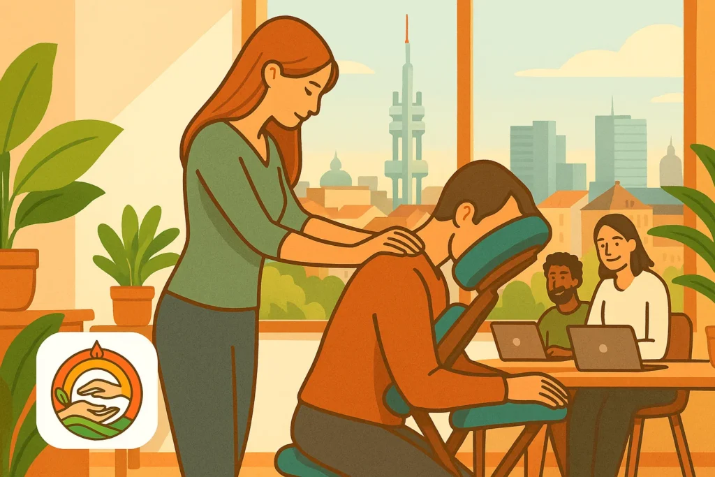 aralka nabízí mobilní masáže do firem v Praze, Kladně a okolí